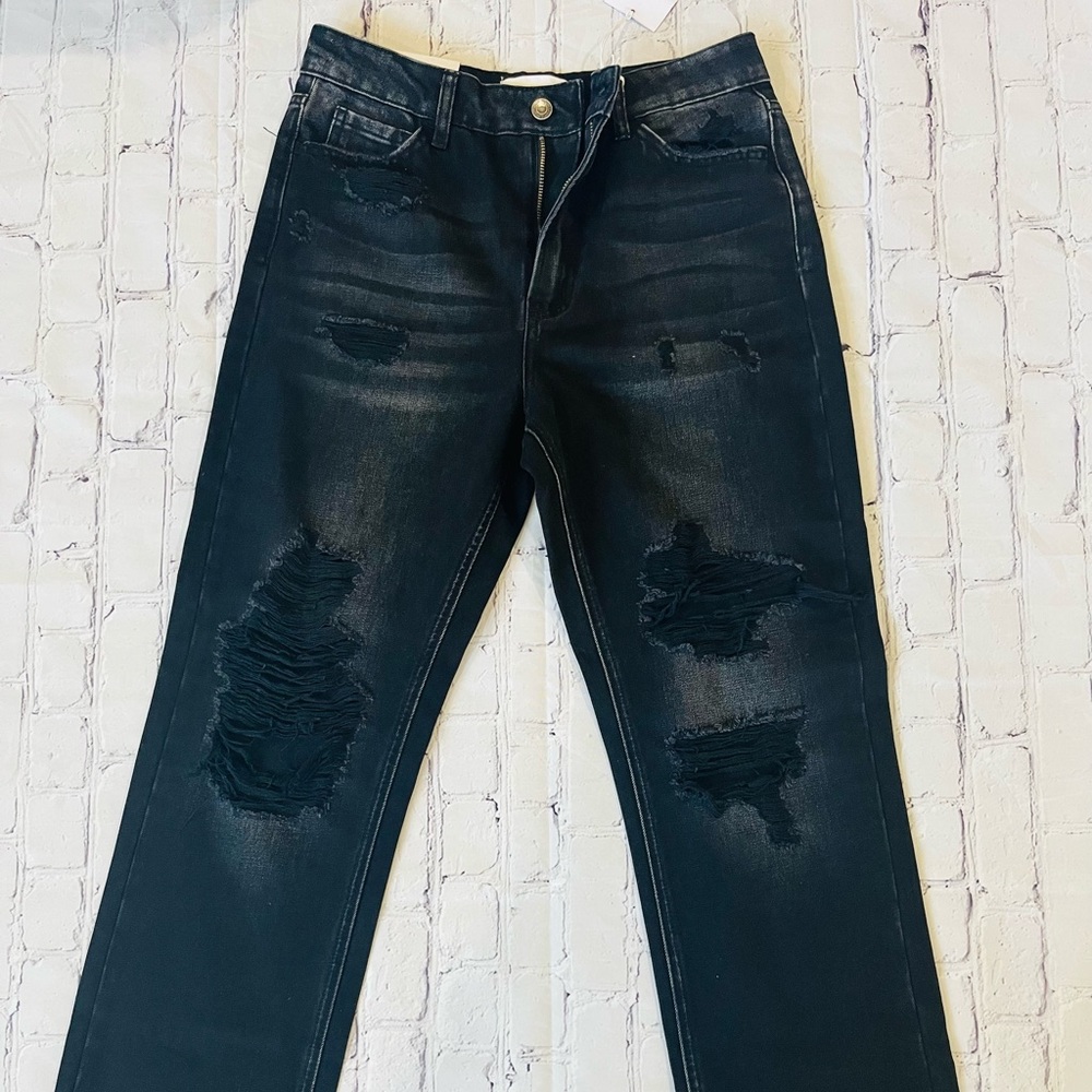 Vervet by Flying Monkey distressed jeans-black